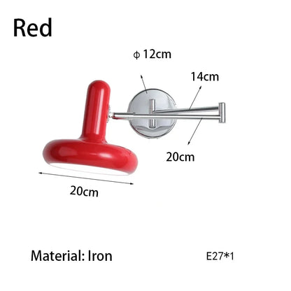 Nordic Modern Retractable Rotatable Swinging Retractable Wall Lamp Bedroom Bedside Lamp Sliding Reading and Working Lamp