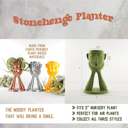 Stonehenge “Oops” Air Head Planter - Home & Garden