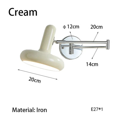 Nordic Modern Retractable Rotatable Swinging Retractable Wall Lamp Bedroom Bedside Lamp Sliding Reading and Working Lamp