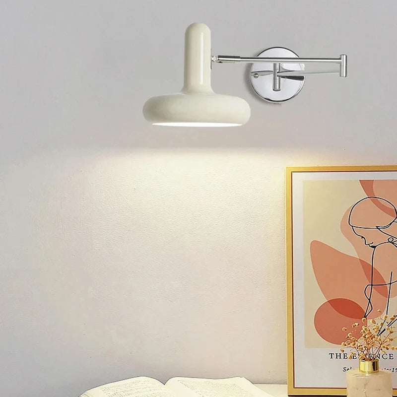 Nordic Modern Retractable Rotatable Swinging Retractable Wall Lamp Bedroom Bedside Lamp Sliding Reading and Working Lamp