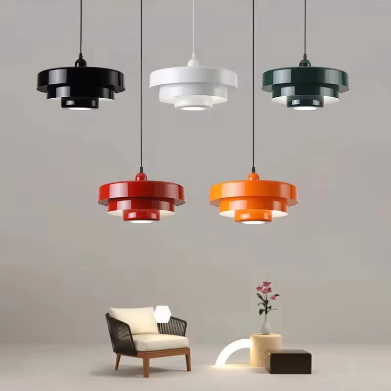Medieval Retro LED Ceiling Chandelier Orange Pendant Lamp Dining Room Restaurant Home Decor Lighting for Cafe Bar Hanging Lights