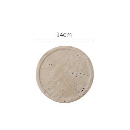 Elegant Beige Travertine Marble Tray - Perfect for Perfume, Candles, Jewelry & More | Versatile Vanity & Serving Tray for Home Decor