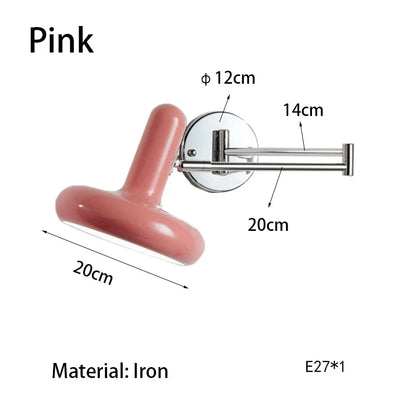 Nordic Modern Retractable Rotatable Swinging Retractable Wall Lamp Bedroom Bedside Lamp Sliding Reading and Working Lamp